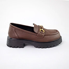 Лоферы женские кожаные 592960 Коричневые фото 1