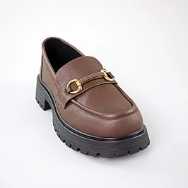 Лоферы женские кожаные 592960 Коричневые фото 2