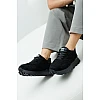 Кроссовки женские замшевые мех 592879 Черные