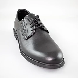 Туфлі чоловічі шкіра 591379 Чорні фото 2