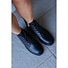 Ботинки женские кожа байка 593061 Черные