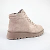Черевики жіночі замш на хутрі 593170 Сірі