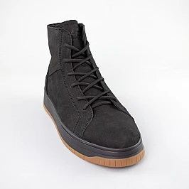 Черевики чоловічі шкіряні хутро 593006 Чорні розпродаж фото 2