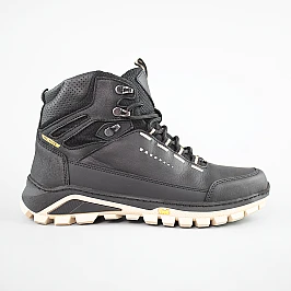 Ботинки мужские кожа мех 592511 Черные фото 1