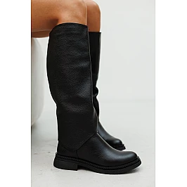 Чоботи жіночі шкіряні хутро 592654 Чорний фото 2