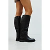 Чоботи жіночі шкіряні хутро 592654 Чорний