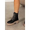 Черевики жіночі шкіряні на хутрі 593227 Чорні