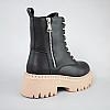 Черевики жіночі шкіряні на хутрі 593227 Чорні
