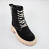 Черевики жіночі замшеві на хутрі 593228 Чорні