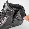 Ботинки мужские кожаные на меху 593004 Черные