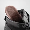 Ботинки мужские кожаные на цигейке 593022 Черные