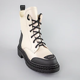 Черевики жіночі шкіра хутро 592694 Білі розпродаж фото 2