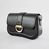 Шкіряна сумочка багет 591886 Чорна