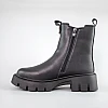 Челсі шкіряні хутро 593429 Чорні
