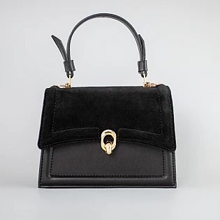 Сумка женская маленькая 593425 Черная фото 2