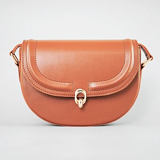 Сумочка-седло под ретро из эко кожи 593442 Рыжий фото 2