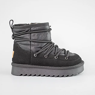 Угги дитячі шкіряні хутро 593490 Чорні  фото 1