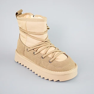 Угги дитячі шкіряні хутро 593489 Бежеві фото 2