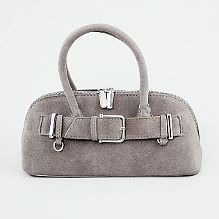 Сумочка из эко замши 593615 Серая фото 2