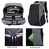 Практичный мужской рюкзак из полиэстера под ноутбук 592244 Серый