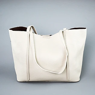 Сумка-шопер эко кожа 593616 Белая фото 2