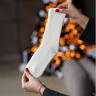 Шкарпетки жіночі високі 593587 Молочні фото 1