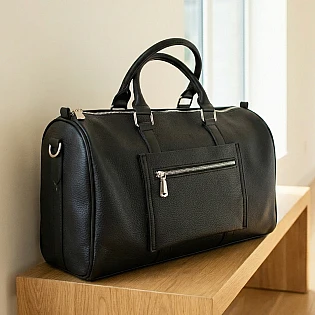 Дорожная сумка из экокожи 593813 Черная