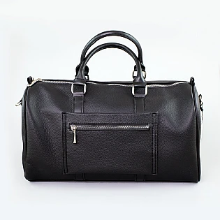 Дорожная сумка из экокожи 593813 Черная фото 2