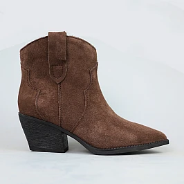 Черевики козаки жіночі замшеві байка 593920 Коричневі фото 1