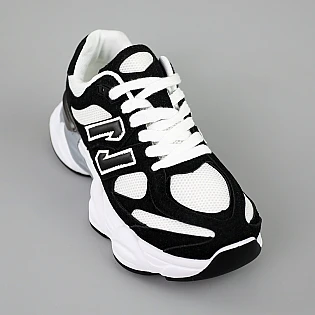 Кроссовки женские эко замш сетка 593914 Черные фото 2