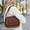 Сумка жіноча крос боді з еко шкіри 592881 коричнева