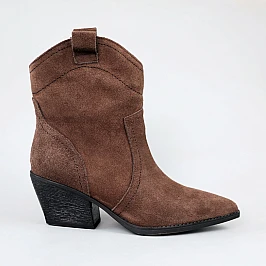 Черевики козаки жіночі замшеві байка 594016 Коричневі фото 1