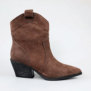 Черевики козаки жіночі замшеві байка 594016 Коричневі фото 1