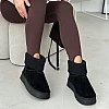 Угги жіночі замшеві 594022 Чорні