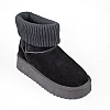 Угги жіночі замшеві 594022 Чорні