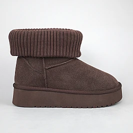 Угги жіночі замшеві 594023 Коричневі фото 1