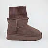 Угги жіночі замшеві 594023 Коричневі