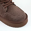 Угги жіночі замшеві хутро 594024 Коричневі