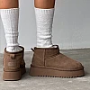 Угги жіночі замшеві хутро 594036 Бежеві