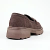Лофери жіночі замшеві 594035 Коричневі