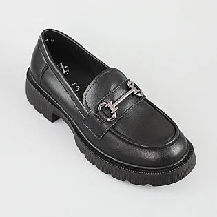 Лоферы женские еко кожа 594034 Черные фото 2