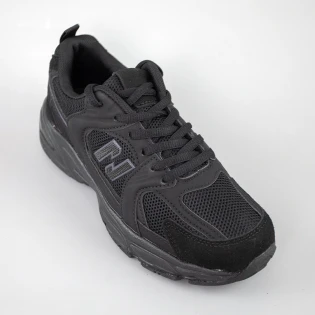 Кросівки жіночі спортивні сітка 594078 Чорні фото 2