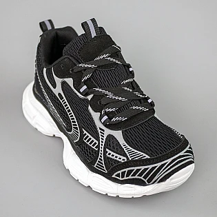 Кросівки жіночі замшеві сітка 594083 Чорні з сірим фото 2