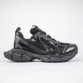 Кроссовки женские сетка кожа на широкой подошве 594058 Черные фото 1