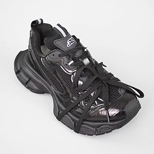 Кросівки жіночі сітка на широкій підошві  594058 Чорні фото 2