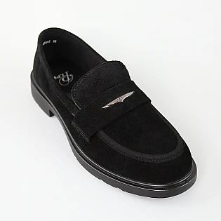 Лофери жіночі замшеві 594098 Чорні фото 2