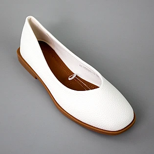 Балетки женские кожа 594185 Белые фото 2