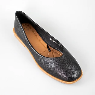 Балетки женские кожа 594184 Черные фото 2