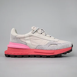 Кроссовки женские замш и текстиль 594229 Серый Розовый фото 1