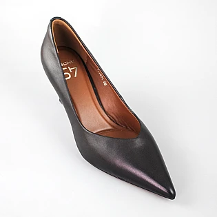 Туфлі човники жіночі шкіряні 594208 Чорні фото 2